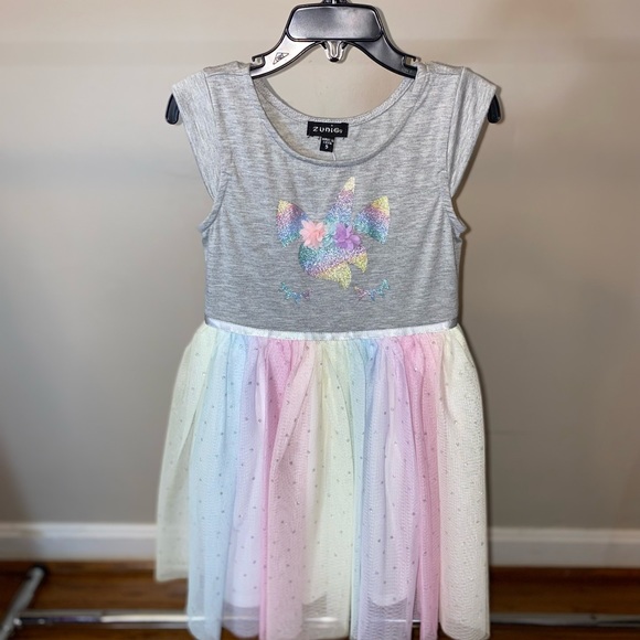 Unicorn Tulle dress size 5 new - Picture 3 of 4